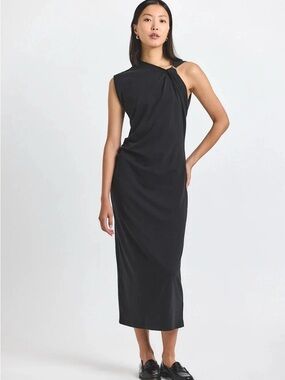 $325 NWT Derek Lam 10 Crosby Evelise Assymmetric Embellished Twist Dress Size L